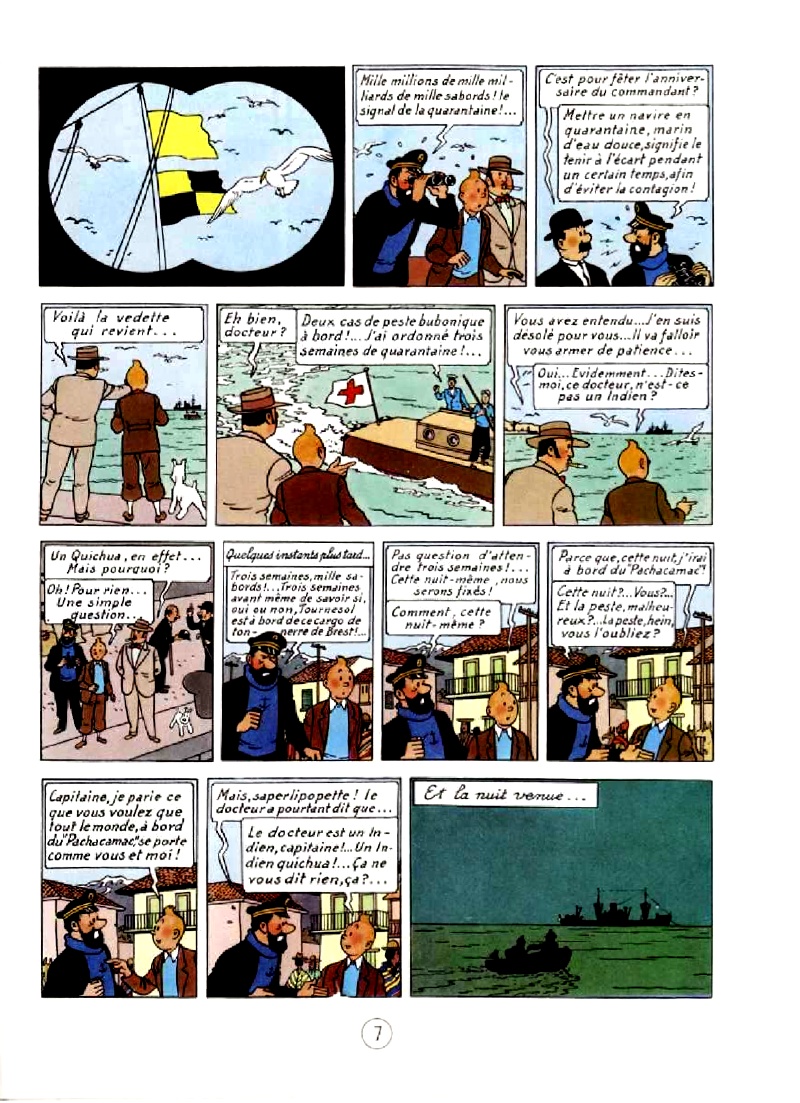 Hergé, Tintin, Le temple du soleil p. 7